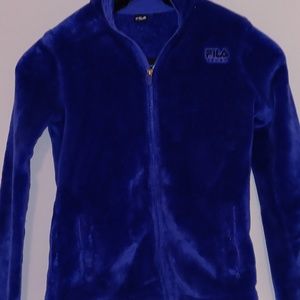 Fils sport purple fuzzy fleece jacket